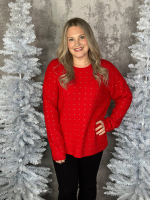 The Twinkle Sweater - Red (FINAL SALE)