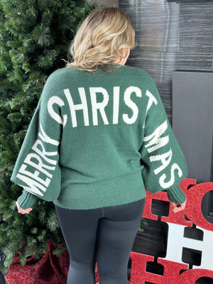 Green Merry Christmas Sweater