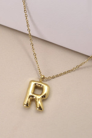 Bubble Letter Necklace - Gold