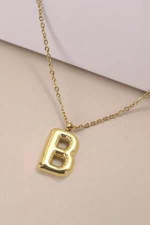 Bubble Letter Necklace - Gold