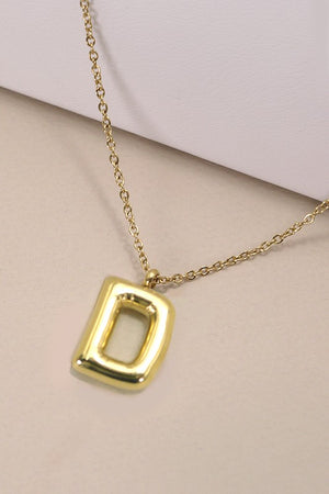 Bubble Letter Necklace - Gold