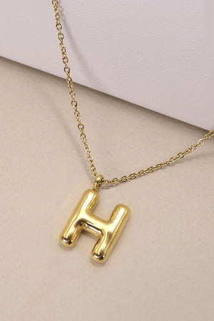 Bubble Letter Necklace - Gold