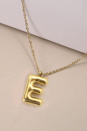 Bubble Letter Necklace - Gold