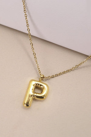 Bubble Letter Necklace - Gold