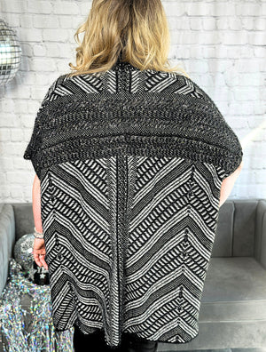 Patterned Tinsel Cardigan