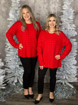 The Twinkle Sweater - Red (FINAL SALE)