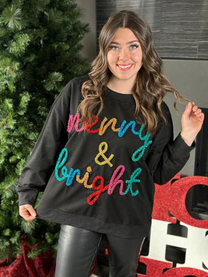 Merry and Bright Tinsel Sweatshirt