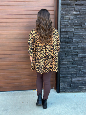 Flowy Leopard Blouse Top