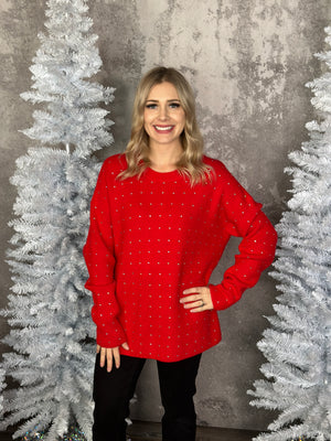 The Twinkle Sweater - Red (FINAL SALE)