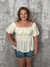 The Carrie Ivory Bubble Sleeve Top - FINAL SALE