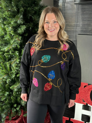 Christmas Light Sweatshirt - Black