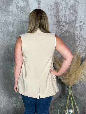 The Blazer Vest - Taupe