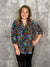 The Wrinkle Free Lizzie Top - Black Multi Fall Floral #2 (Small - 3X)