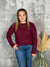 Burgundy Rounded Hem Sweater