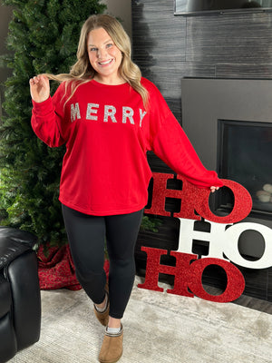 Red Merry Sweatshirt