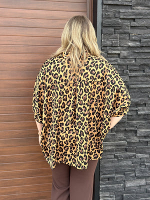 Flowy Leopard Blouse Top