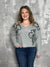 Grey Abstract Flower Sweater