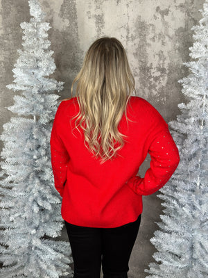 The Twinkle Sweater - Red (FINAL SALE)