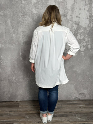 Oversized White Pocket Blouse/Tunic