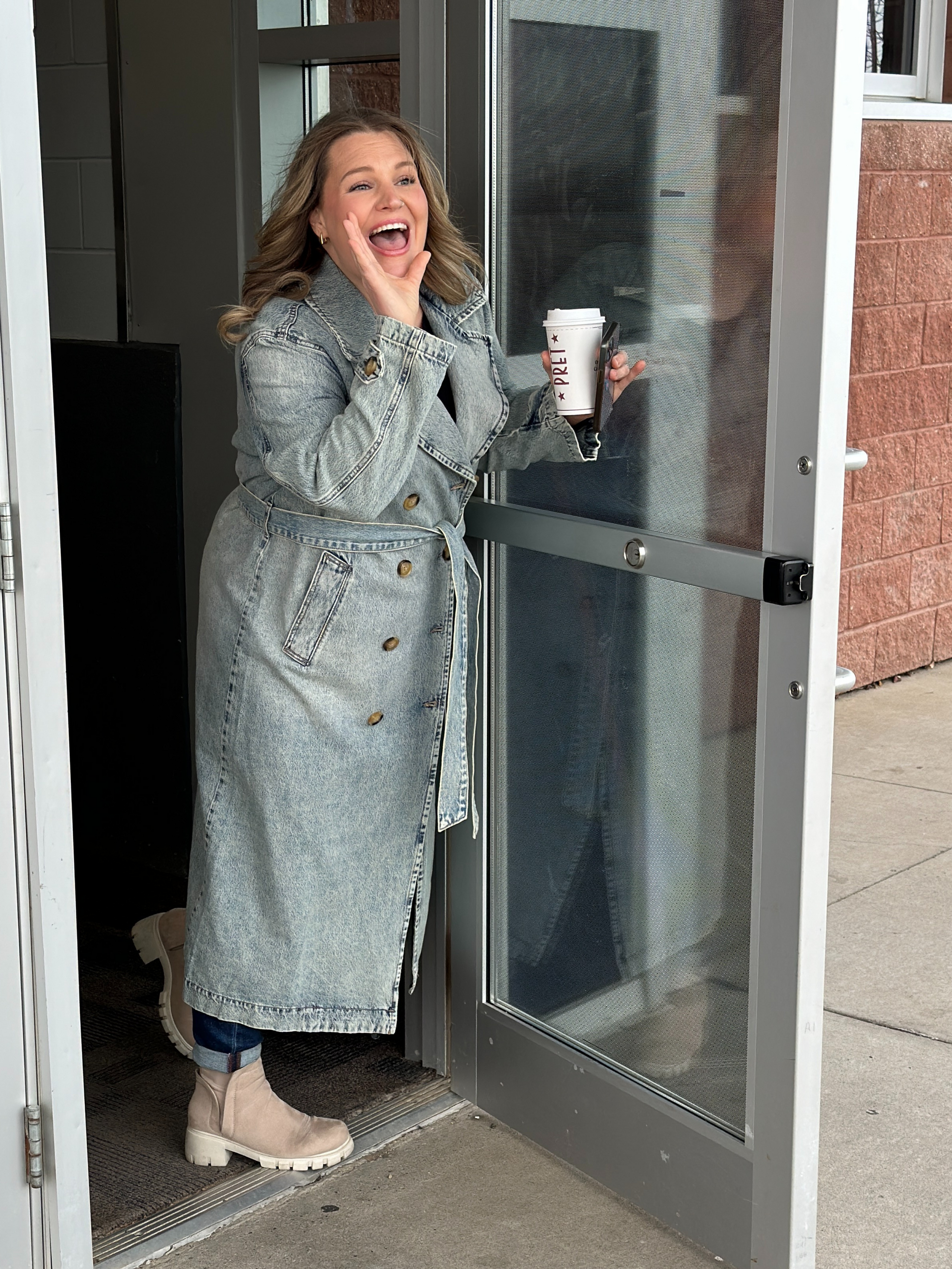 Denim Trench Jacket