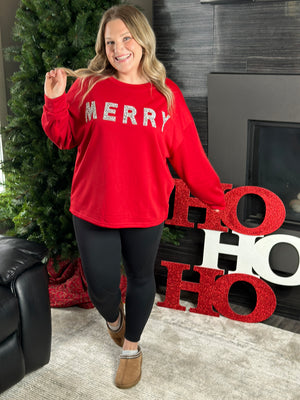 Red Merry Sweatshirt