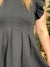 Black Ruffle Pleated Dress