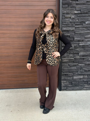 Leopard Tie Vest