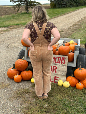 Fall Cord Overalls - Tan