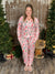 Buttery Shirley Jogger Lounge Set - Pink Tree (Small - 3X)