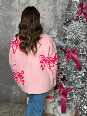 Pink Bow Sweater