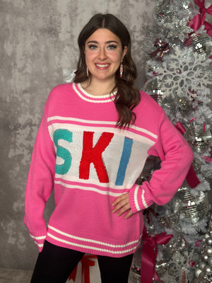 Pink Ski Sweater