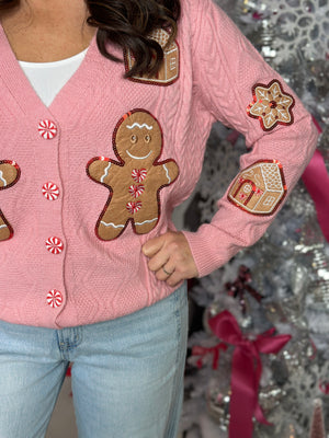 Blush Gingerbread Cardigan (Small - 3X)