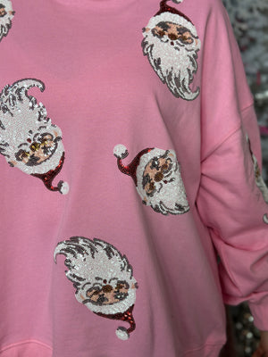 Pink Santa Sweatshirt