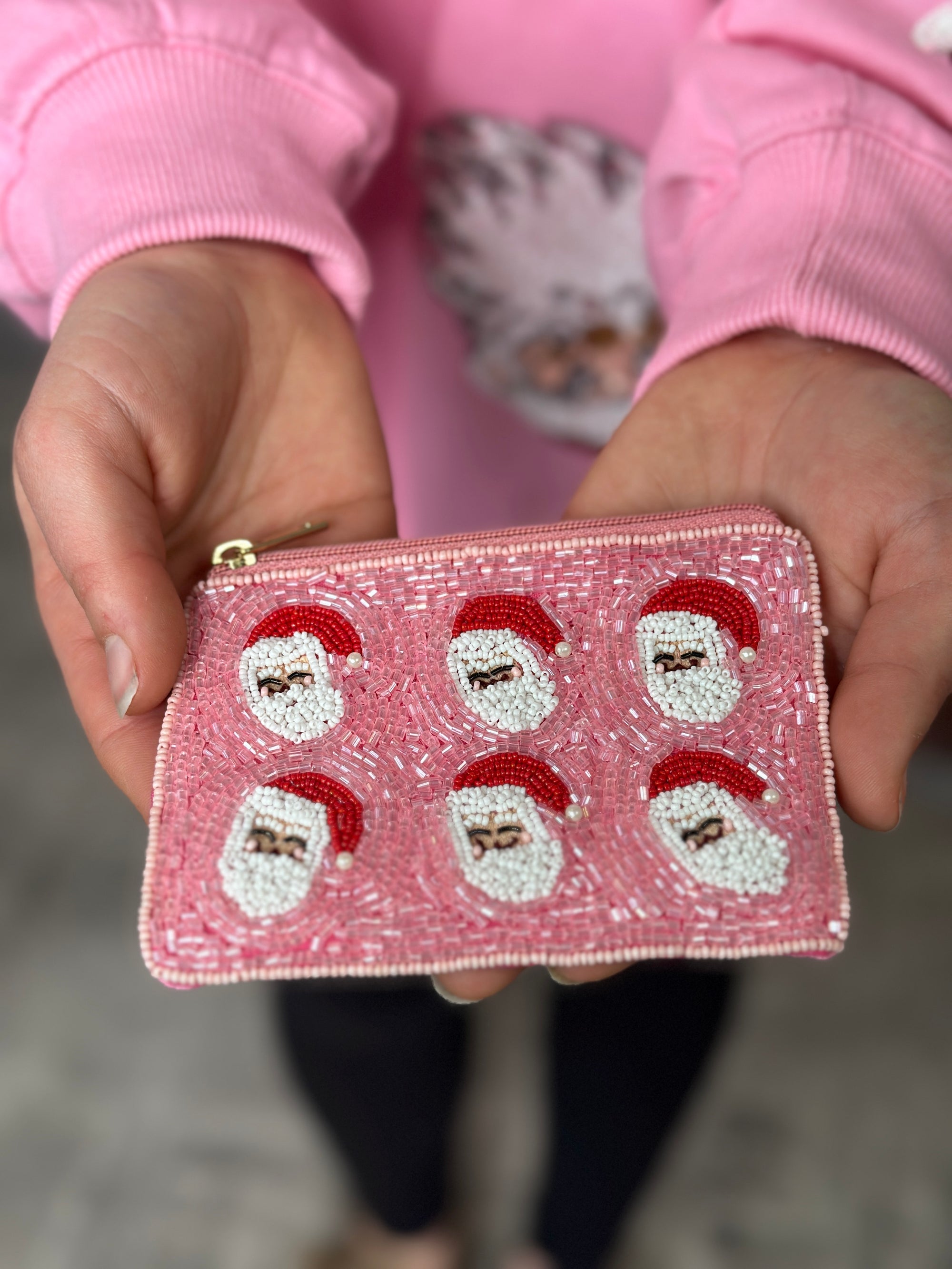 Beaded Santa Coin Purse