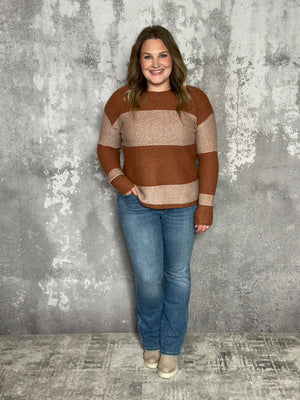 Rust Stripe Sweater