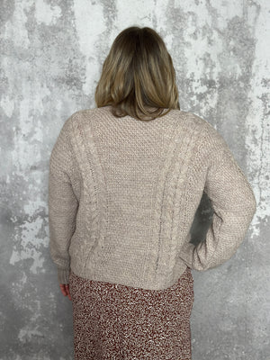 Cable Knit Sweater - Mocha