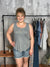 The Wendy Waffle Tank -  Grey (Small - 3X)