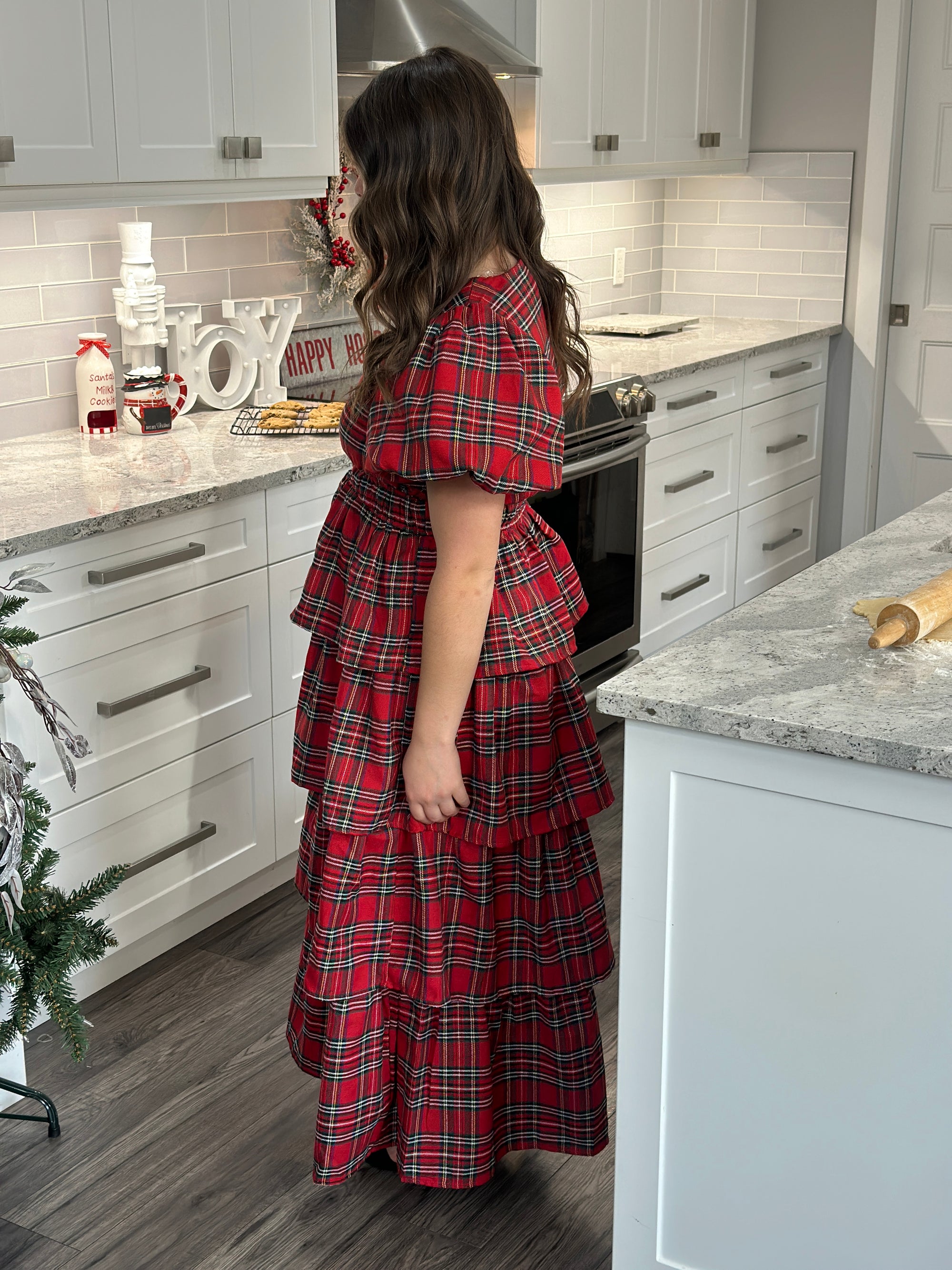 3 Tiered Plaid Dress