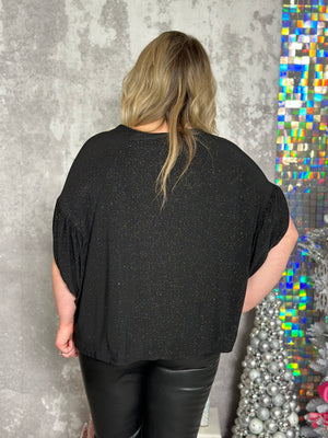 Dolman Ruffle Sparkle Top