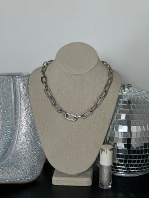 Chunky Paperclip Glam Necklace