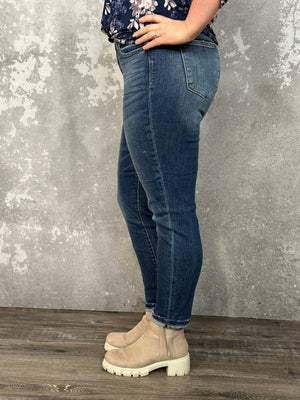 BEST SELLING Judy Blue Mid Rise Dark Wash Boyfriend Fit Jean  (sizes 0/24-20W)