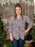 DOORCRASHER - The Wrinkle Free Lizzie Top - Grey Floral (Small - 3X) - FINAL SALE