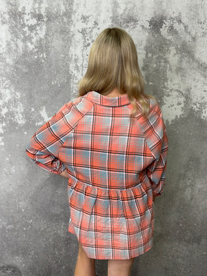 Babydoll Plaid Button Up - (Small - 3X) FINAL SALE