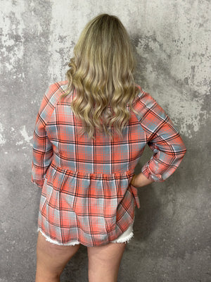 Babydoll Plaid Button Up - (Small - 3X) FINAL SALE