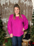 DOORCRASHER - Roundneck Crinkle Blouse - Magenta - FINAL SALE