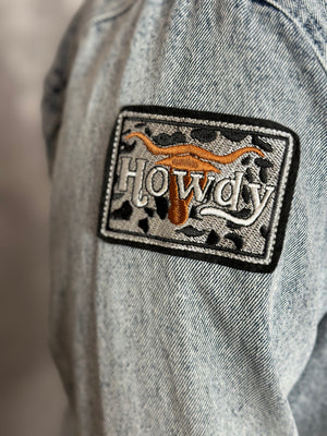 Cowboy Patch Denim Jacket (Medium Left) FINAL SALE