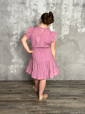 Mauve Ruffle Dress