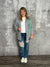 Mint Plaid Hooded Lightweight Shacket (Small - 3X)