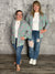 Mint Plaid Hooded Lightweight Shacket (Small - 3X)