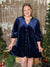 Navy Velvet Dress (Small - 3X)